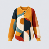 Léa - Pullover aus strukturiertem Material mit geometrischen Mustern