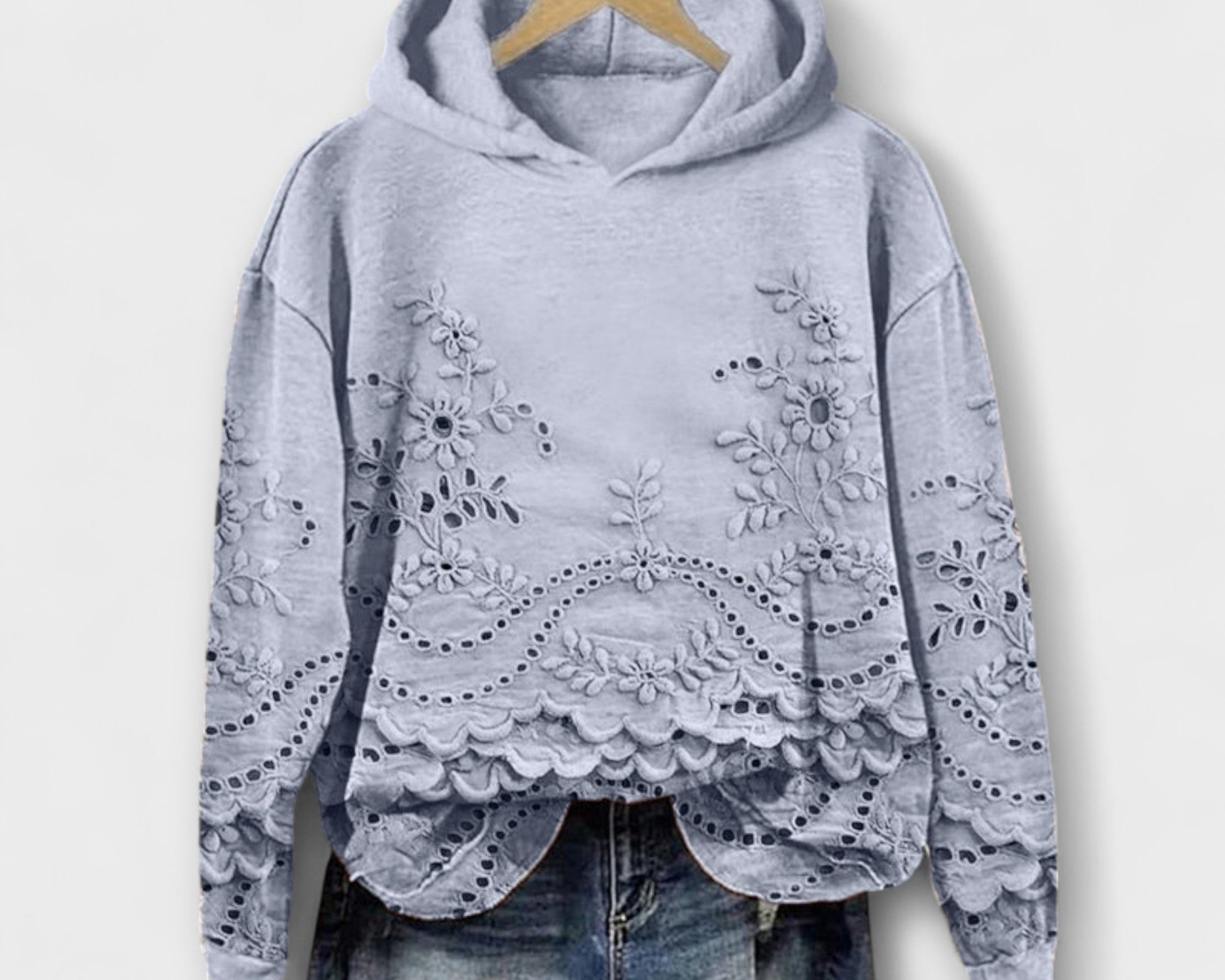 Grace – Vintage Hoodie Mit Blumenprint