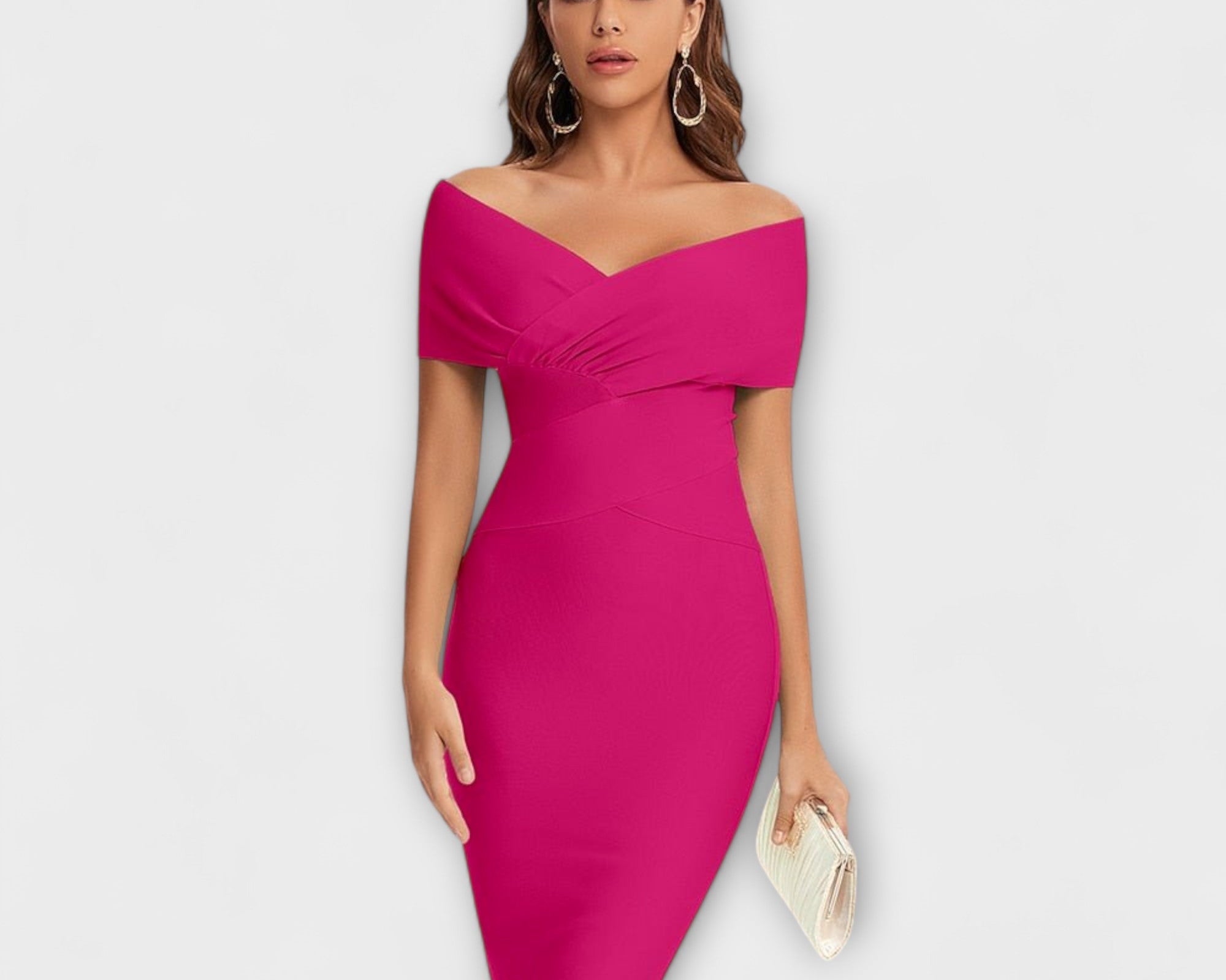 Elegantes Kleid mit V-Ausschnitt