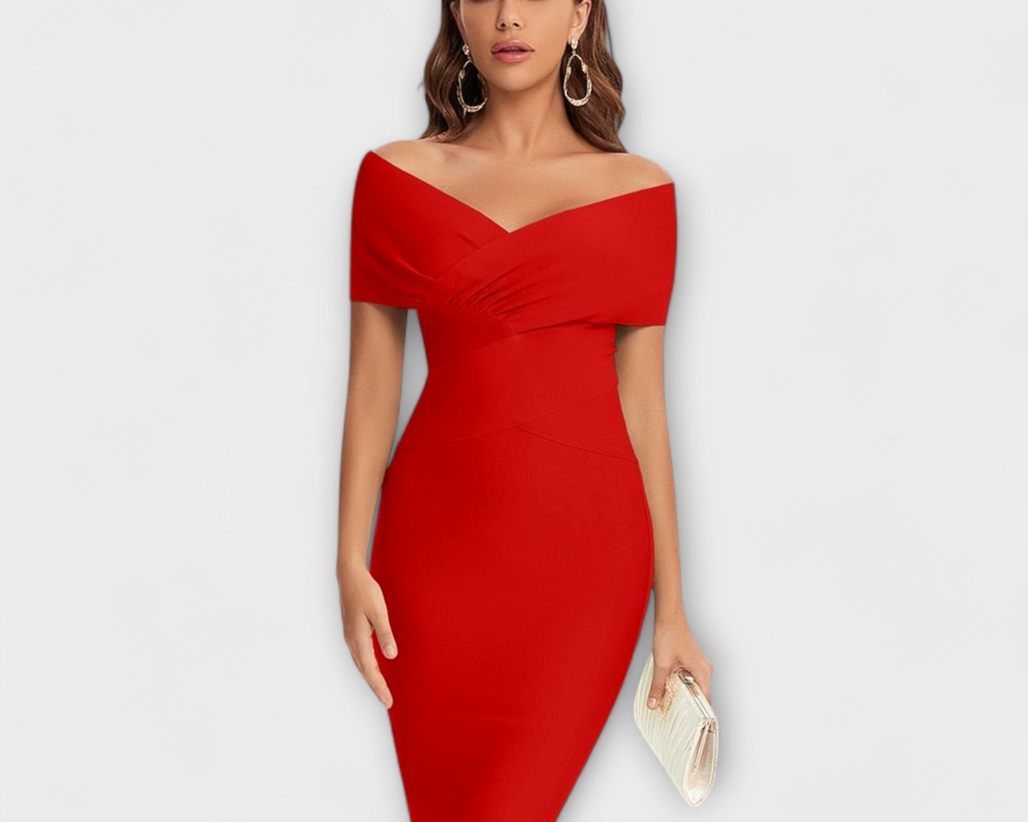 Elegantes Kleid mit V-Ausschnitt