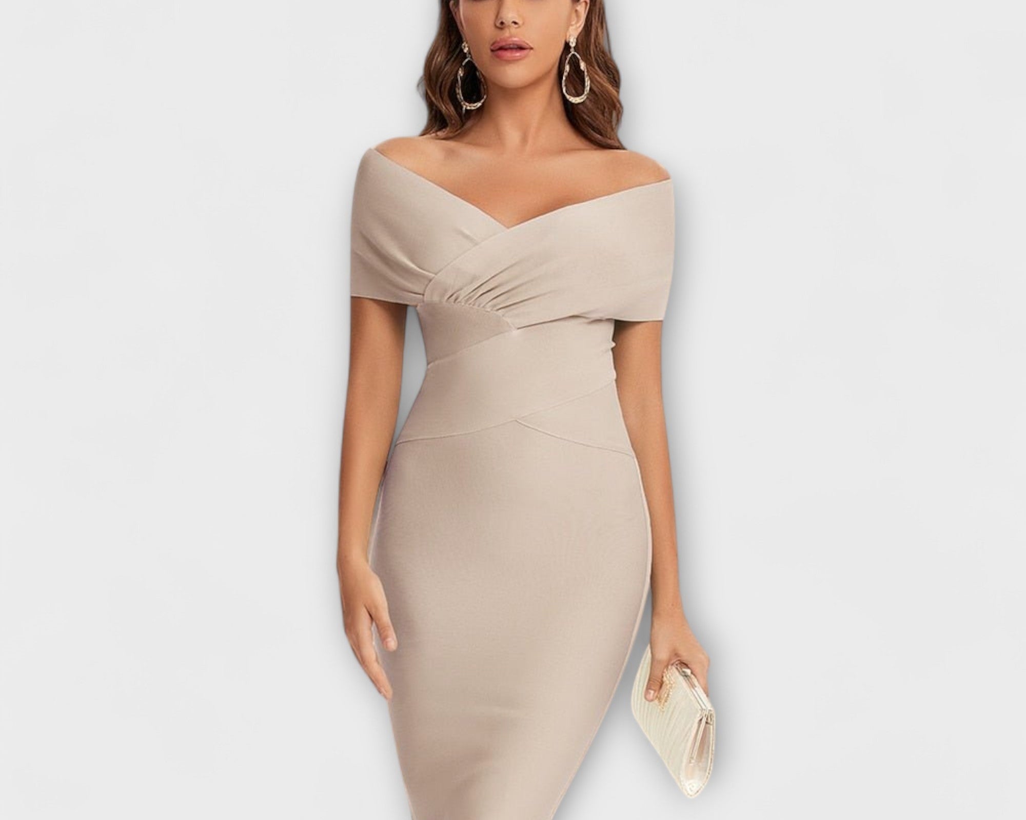 Elegantes Kleid mit V-Ausschnitt