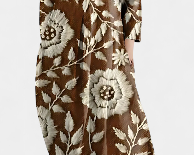 Ana - Fliessendes Kleid mit Muster