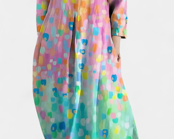 Ana - Fliessendes Kleid mit Muster