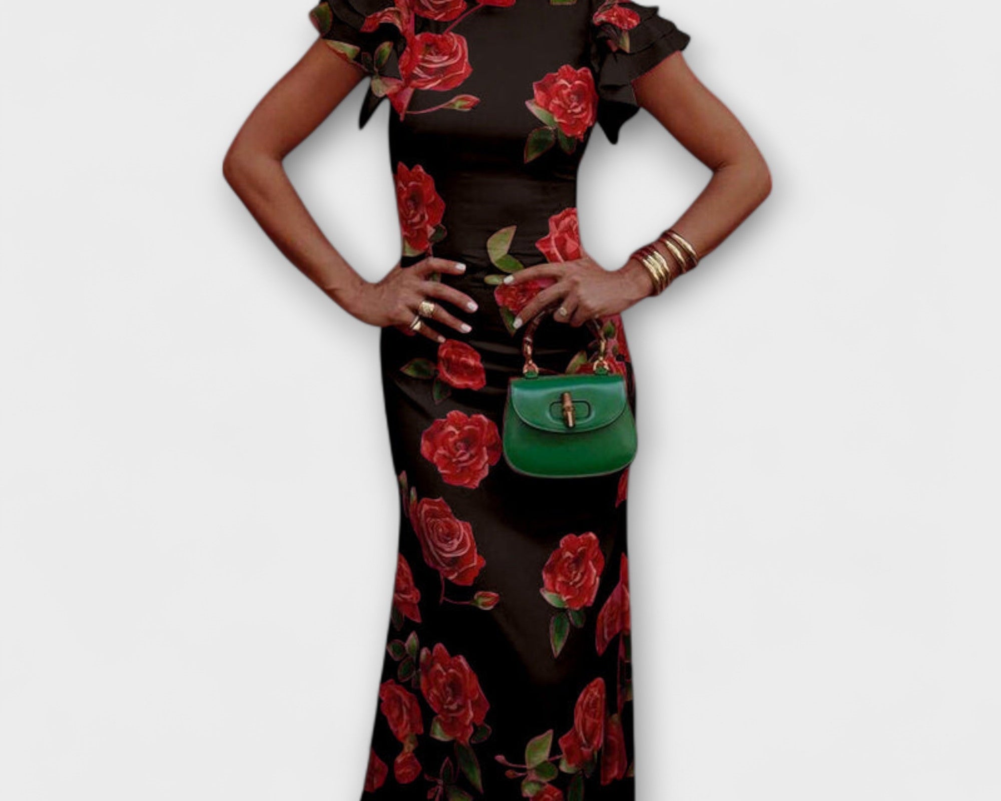 Luna - Maxikleid mit floralem Druck