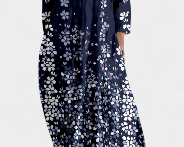 Ana - Fliessendes Kleid mit Muster