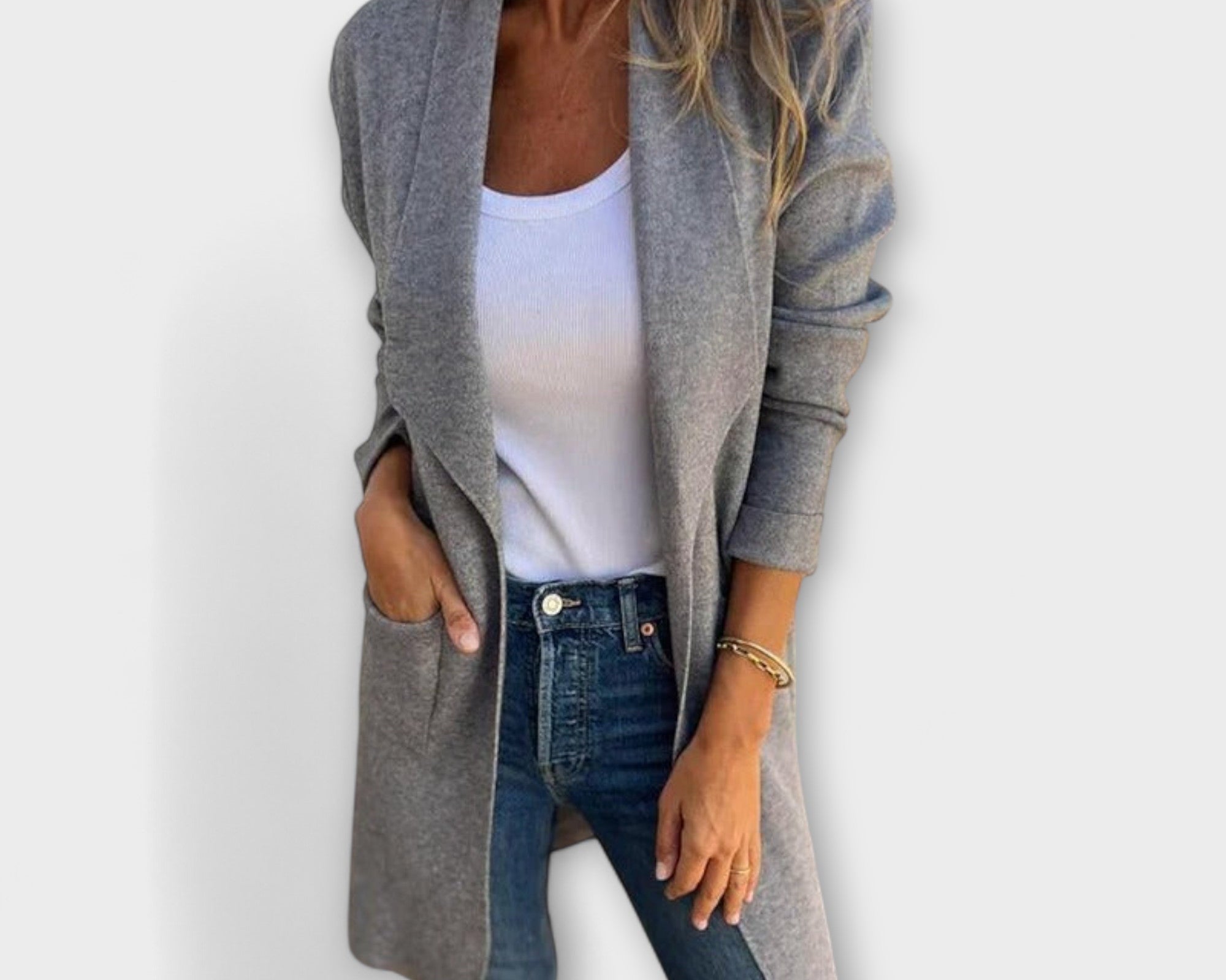 Libi – Taillierter Cardigan-Mantel