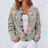 Liv – Warmer Cardigan mit Blütenprint