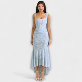 Renske - Langes Kleid mit Eleganten und Raffinierten Korsett