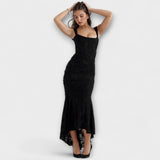 Renske - Langes Kleid mit Eleganten und Raffinierten Korsett