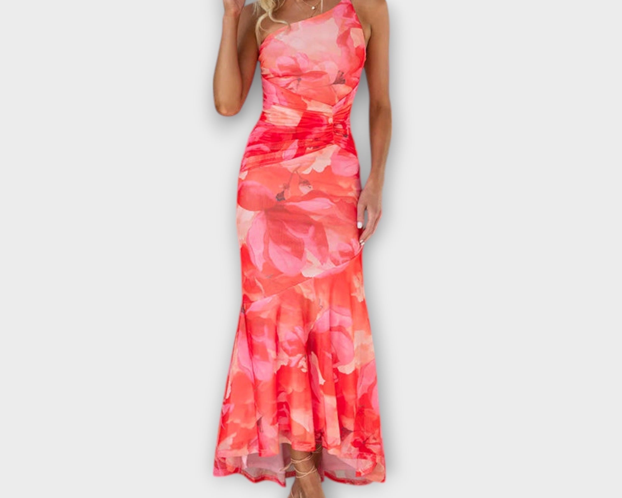 Pia - Maxikleid mit einseitiger Raffung