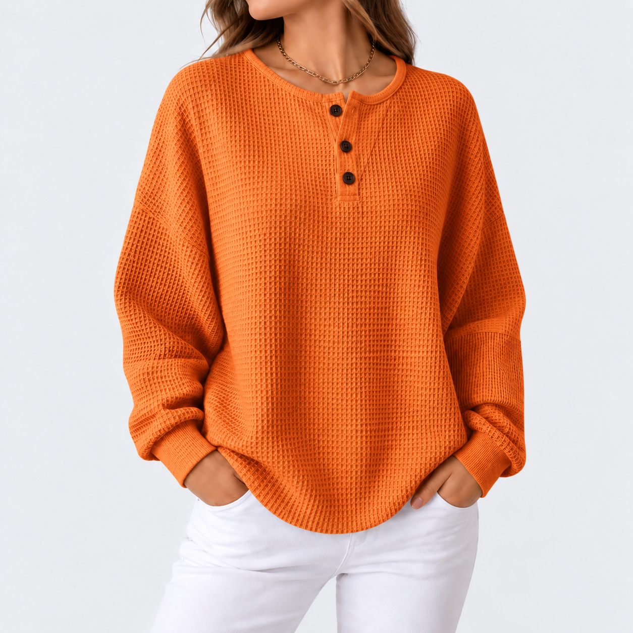 Hélène - Pullover aus weichem Waffelstrick