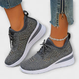 Giselle – Schillernde Orthopädische Sneakers mit Strass