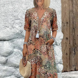 Lia - Damen Midi Kleid