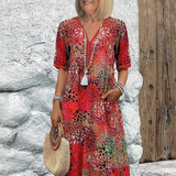 Lia - Damen Midi Kleid