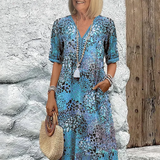 Lia - Damen Midi Kleid