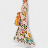 Lisa - Elegantes Maxikleid mit floralem Druck und fliessendem Design