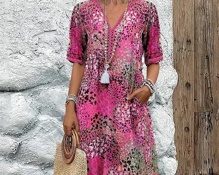 Lia - Damen Midi Kleid