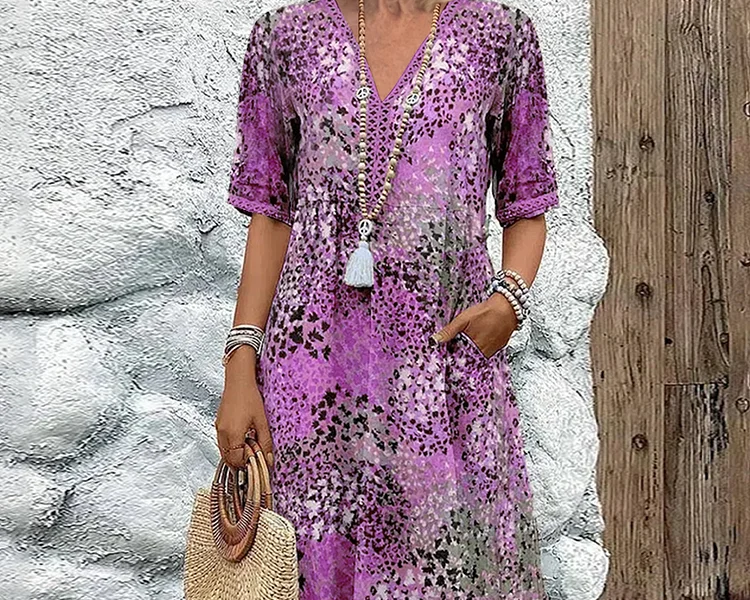 Lia - Damen Midi Kleid