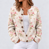 Elina – Bequemer Blumen-Print Cardigan