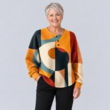 Léa - Pullover aus strukturiertem Material mit geometrischen Mustern