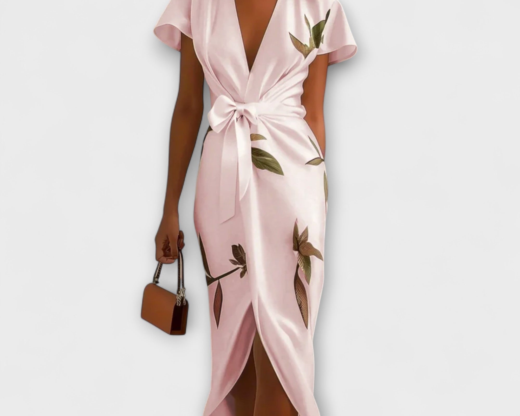 Satin Wickel-Kleid