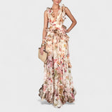 Isabela - Langes Kleid mit Rüschen