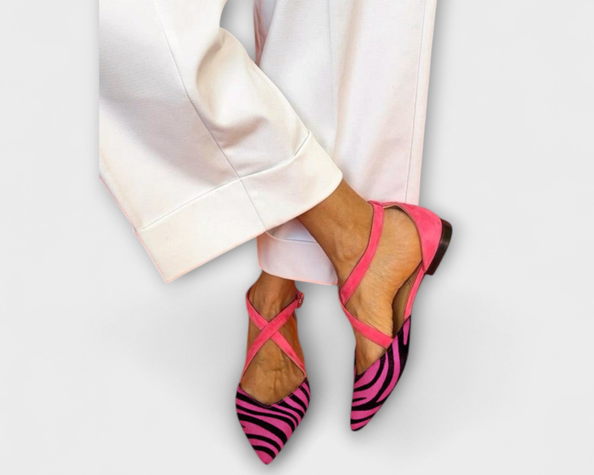 Zarella – Zebra-Flats in Pink Power