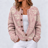 Sola – Warmer Cardigan im Flower-Look