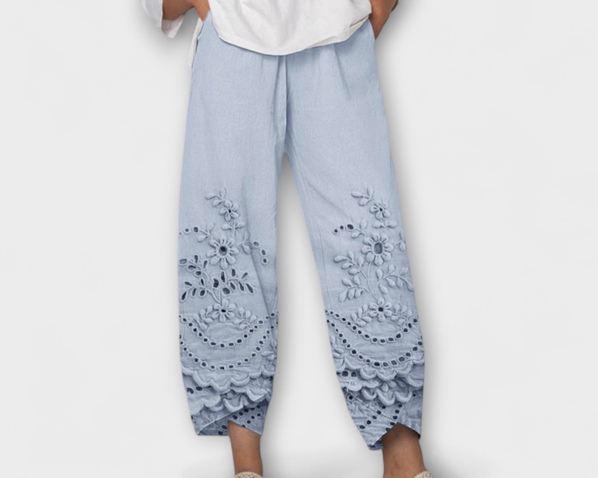 Chloe – Elegante Print Spitzenhose