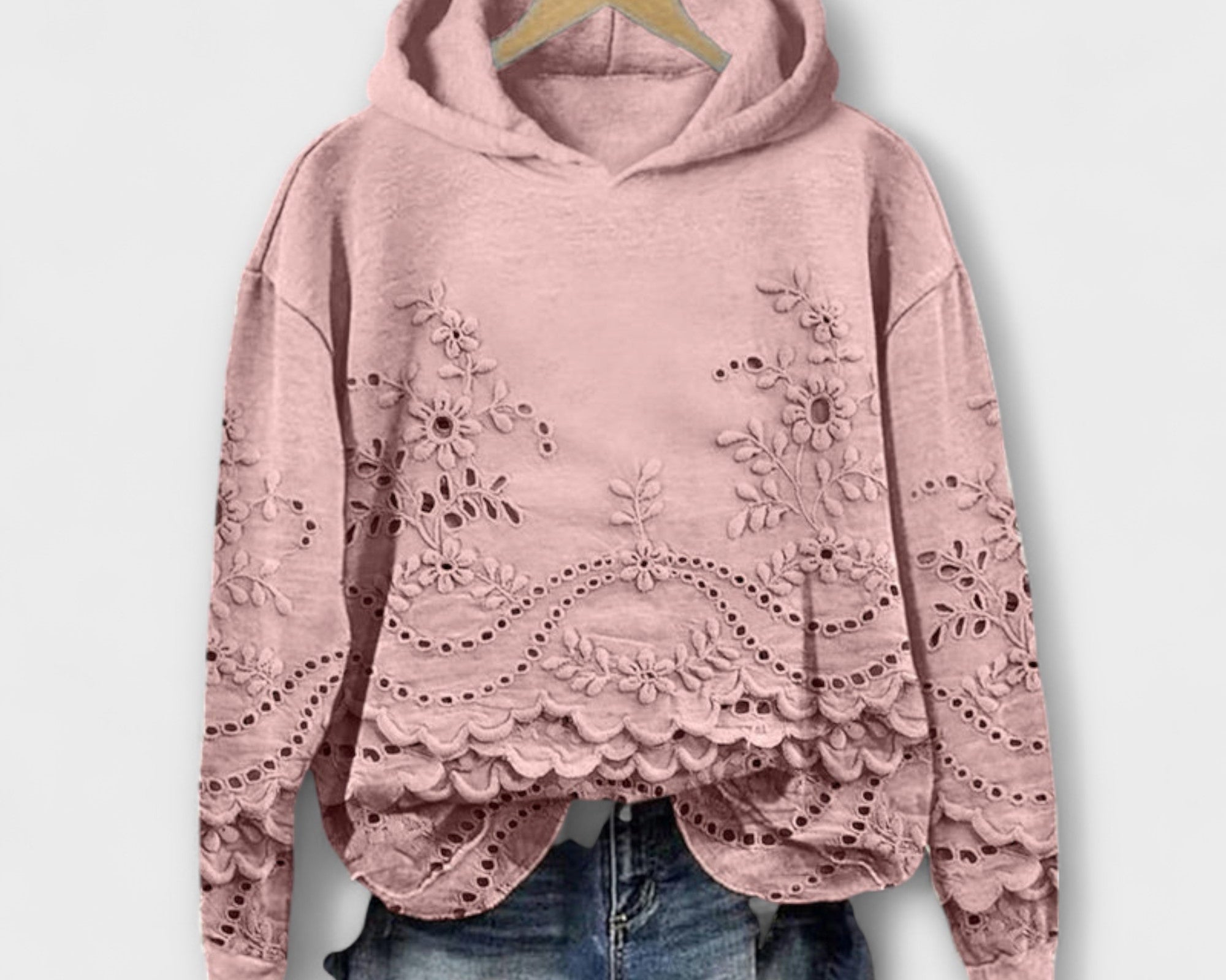 Grace – Vintage Hoodie Mit Blumenprint