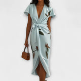 Satin Wickel-Kleid