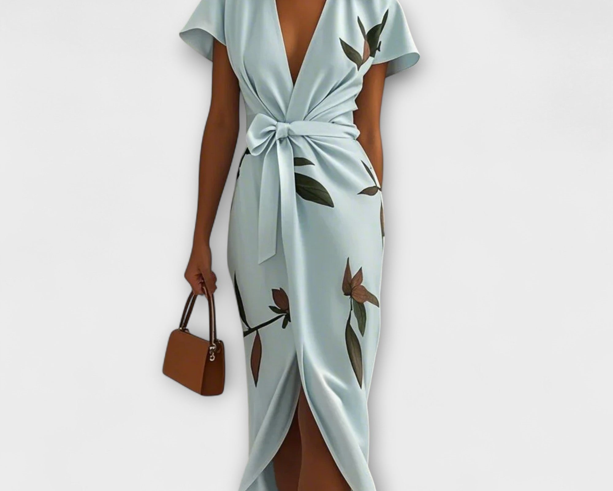Satin Wickel-Kleid