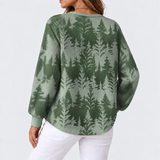 Inès - Sweatshirt mit klassischem Baum-Muster