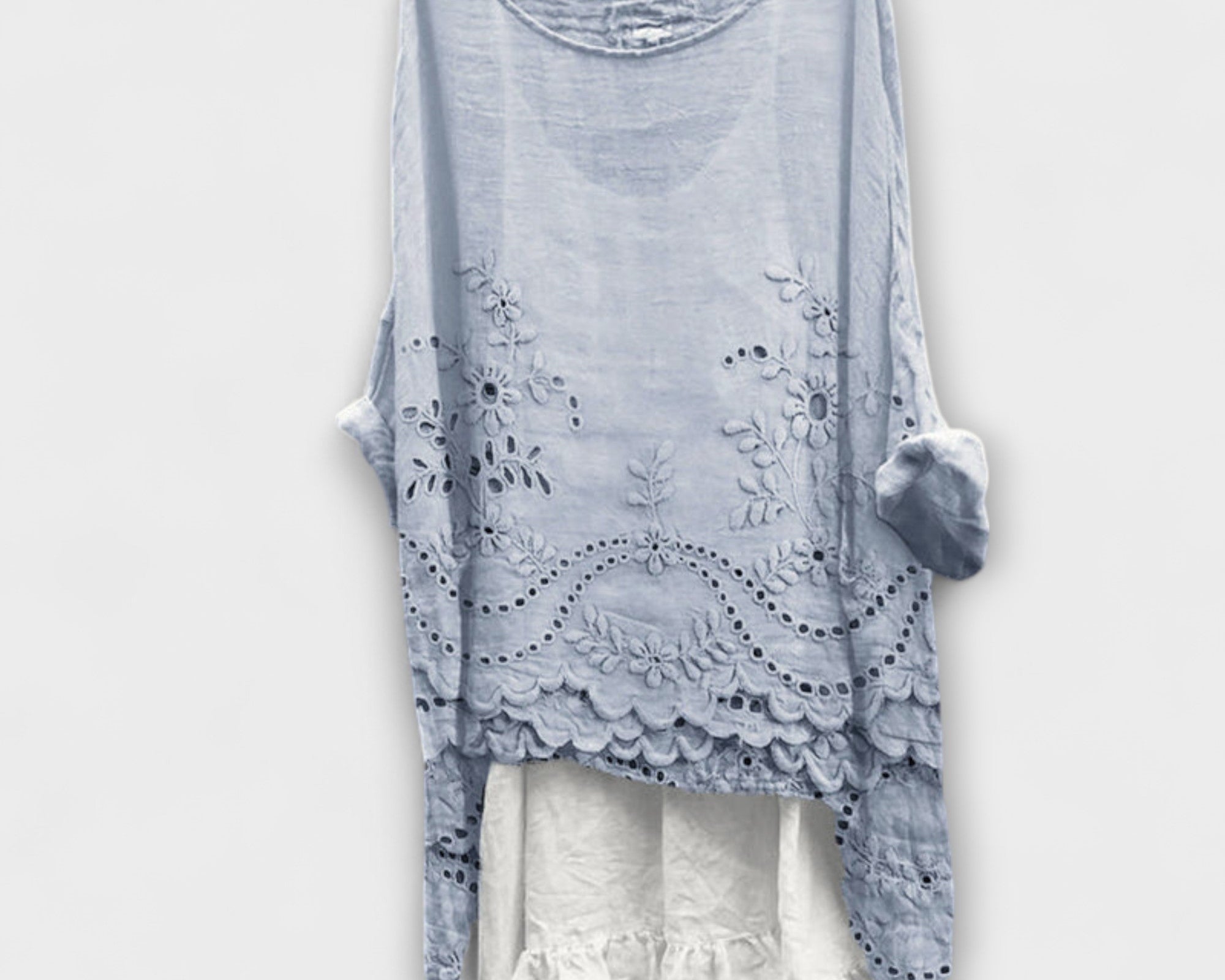 Ella - Bluse mit zweilagigem Saum