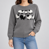 Bianca | Bequemer und süsser Pullover mit Schafmotiv