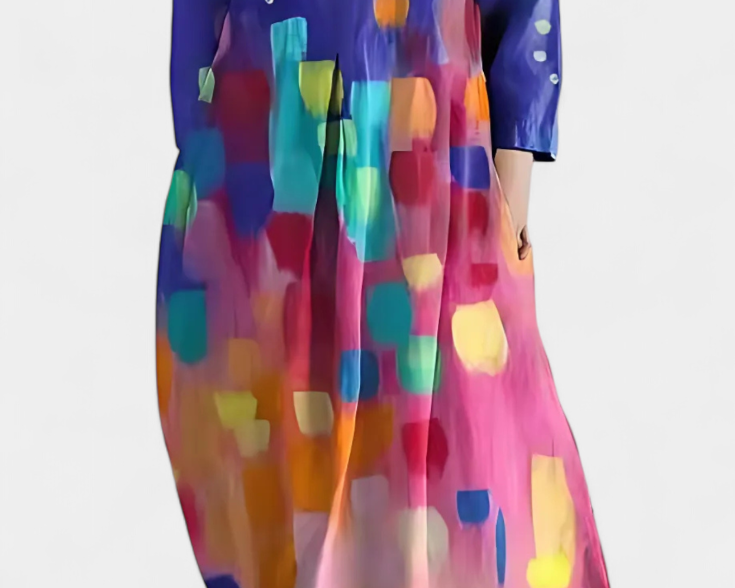 Ana - Fliessendes Kleid mit Muster