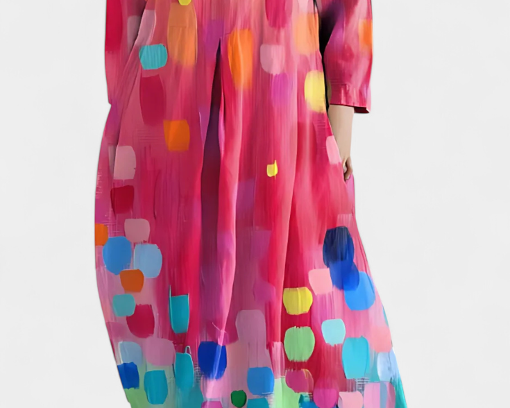 Ana - Fliessendes Kleid mit Muster