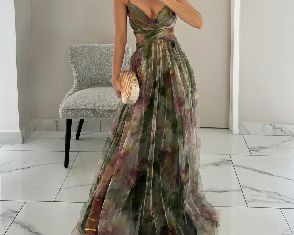 Margarida - Maxikleid mit Floralprint