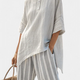 Clarisse - Asymmetrisches Blusen-Set