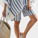 Salomé - Gestreiftes Set Bluse und Shorts