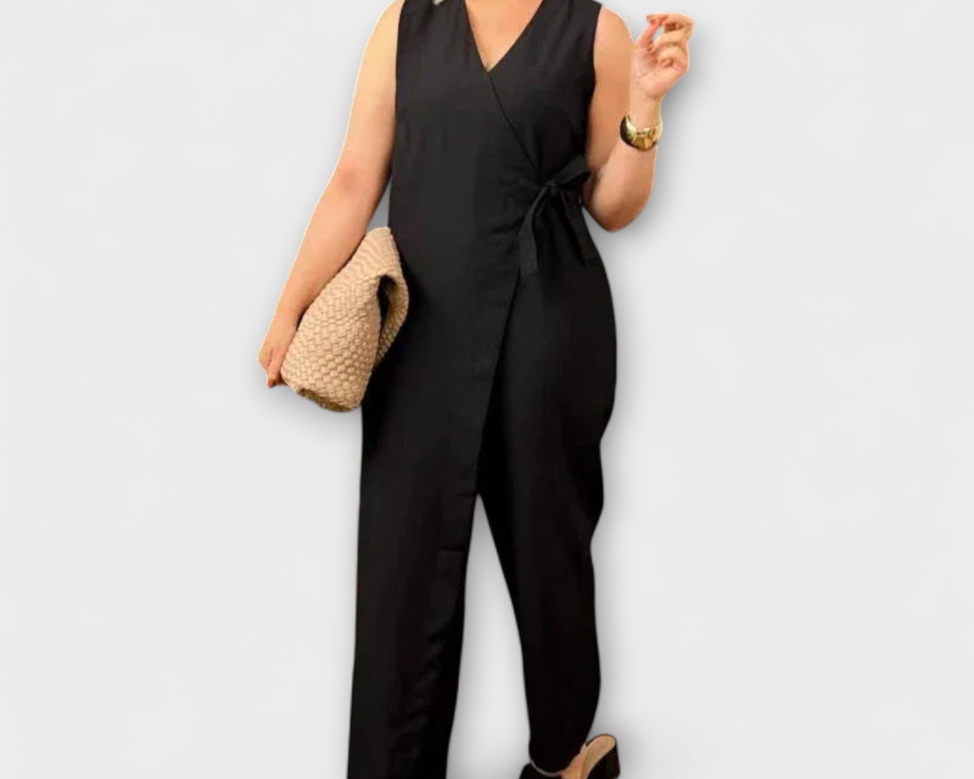 Inés - Schicker Jumpsuit mit V-Ausschnitt
