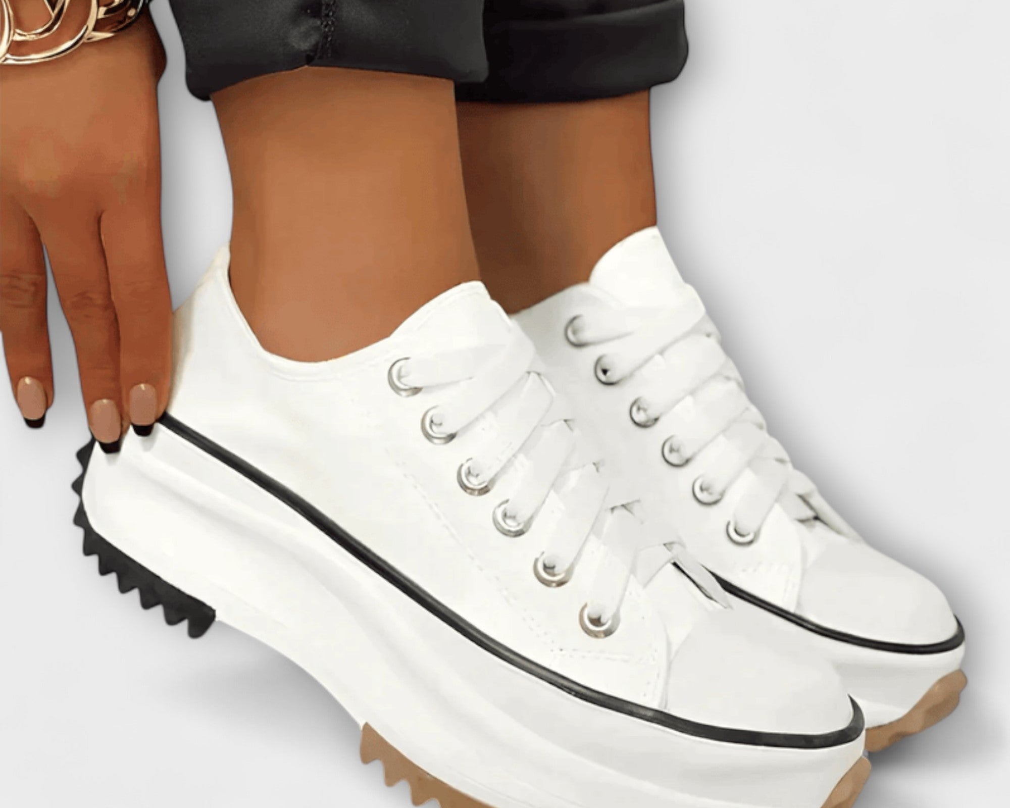 Jinky - Trendy Plateau-Schnürschuhe