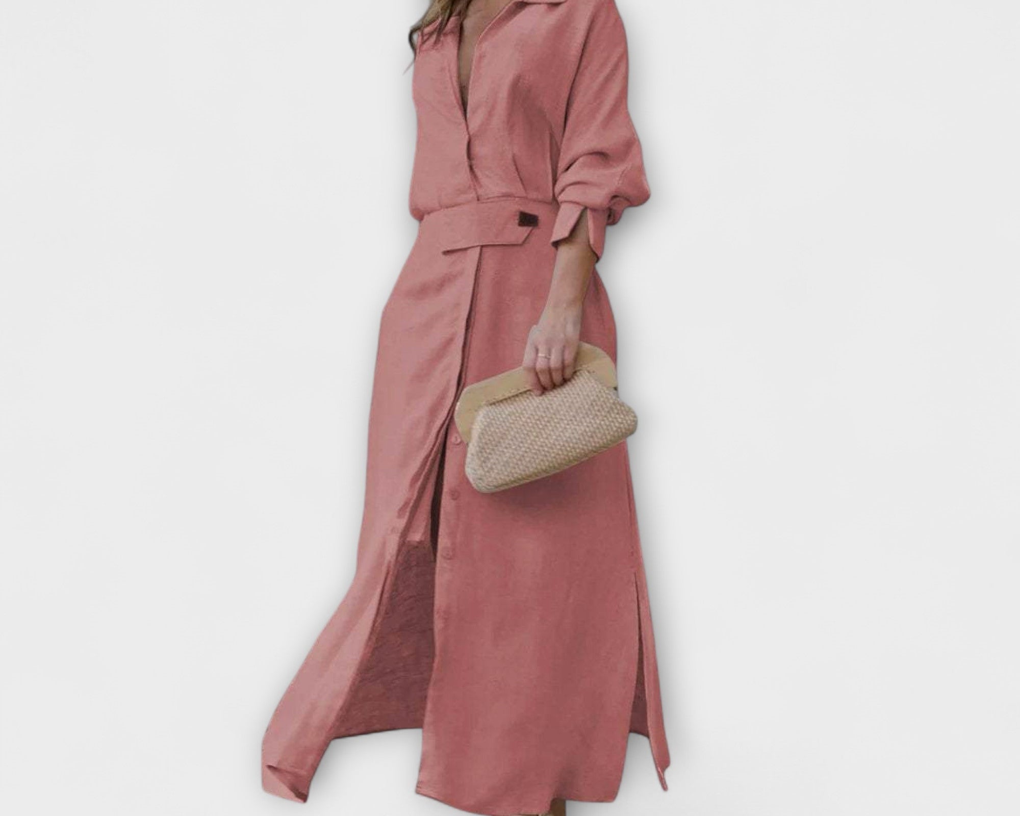 Jeanette - Maxikleid mit V-Ausschnitt