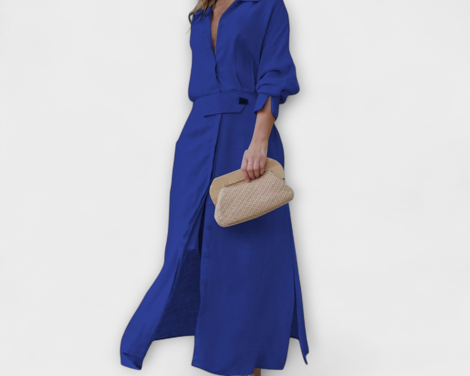 Jeanette - Maxikleid mit V-Ausschnitt