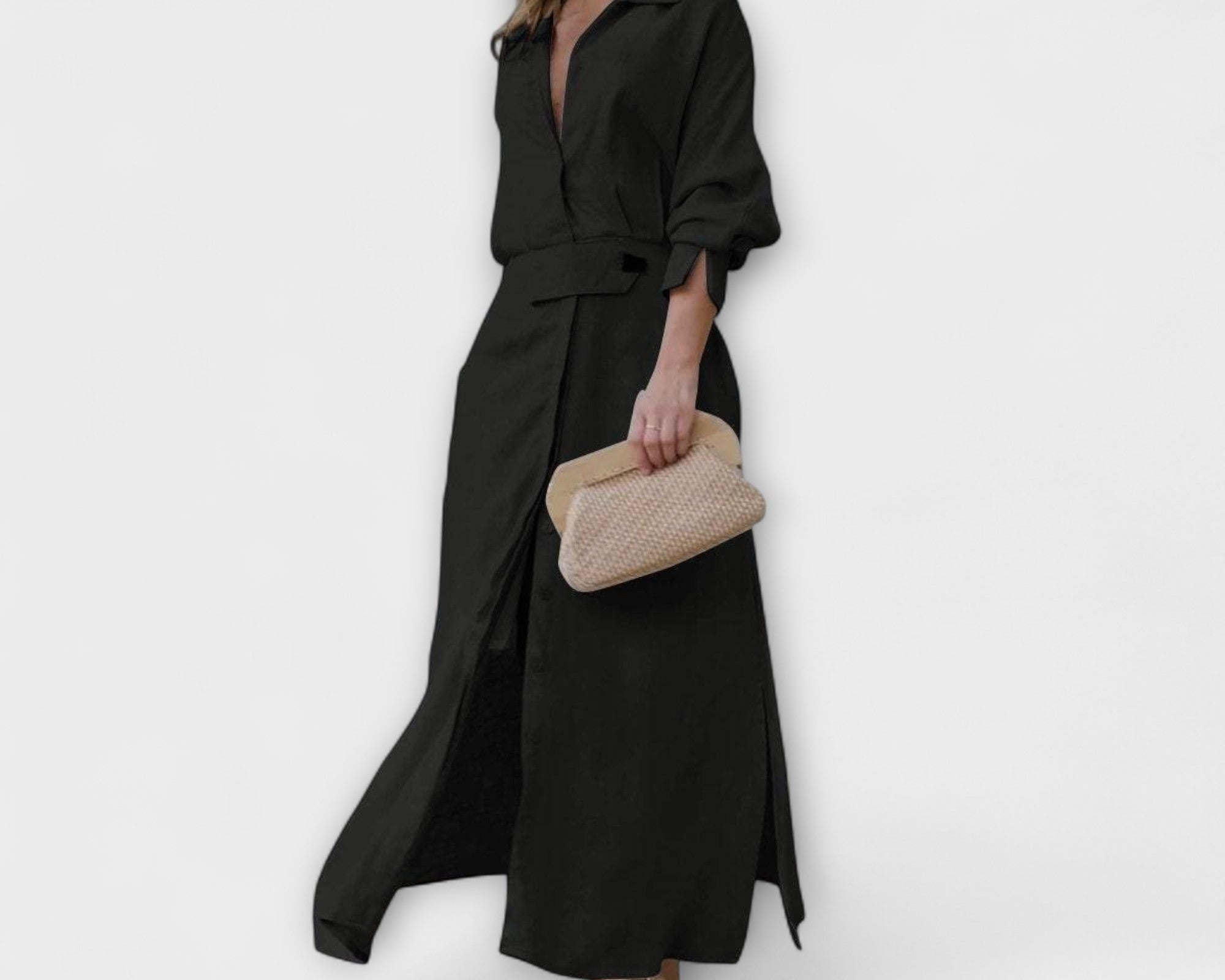 Jeanette - Maxikleid mit V-Ausschnitt