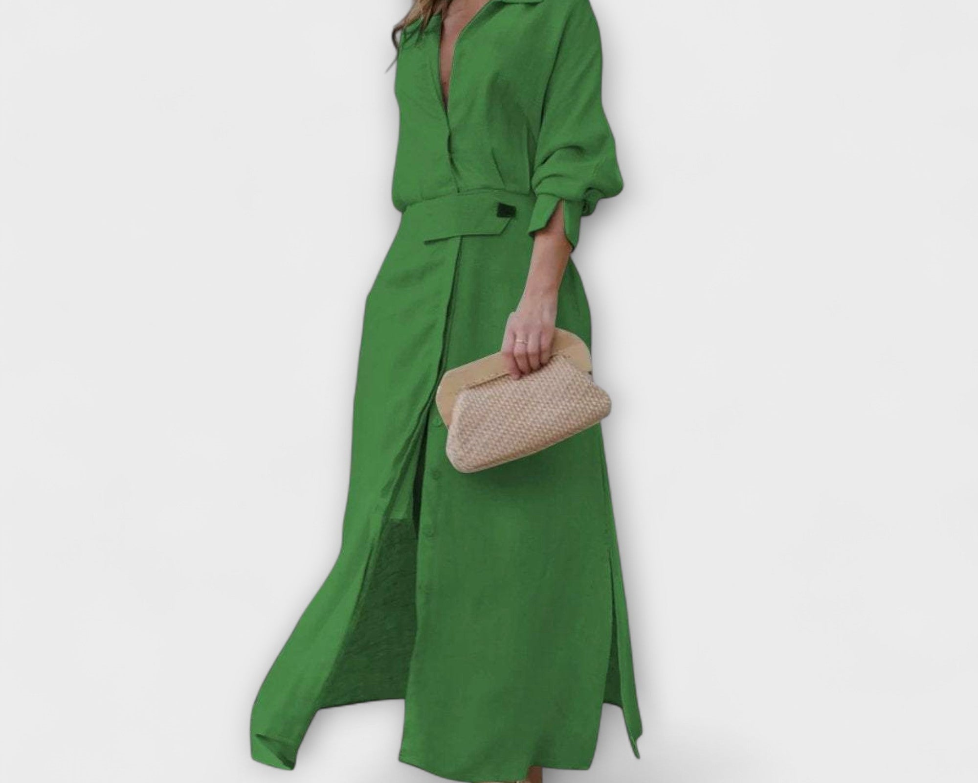 Jeanette - Maxikleid mit V-Ausschnitt
