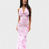 Mara - Rosa Blumen Kleid