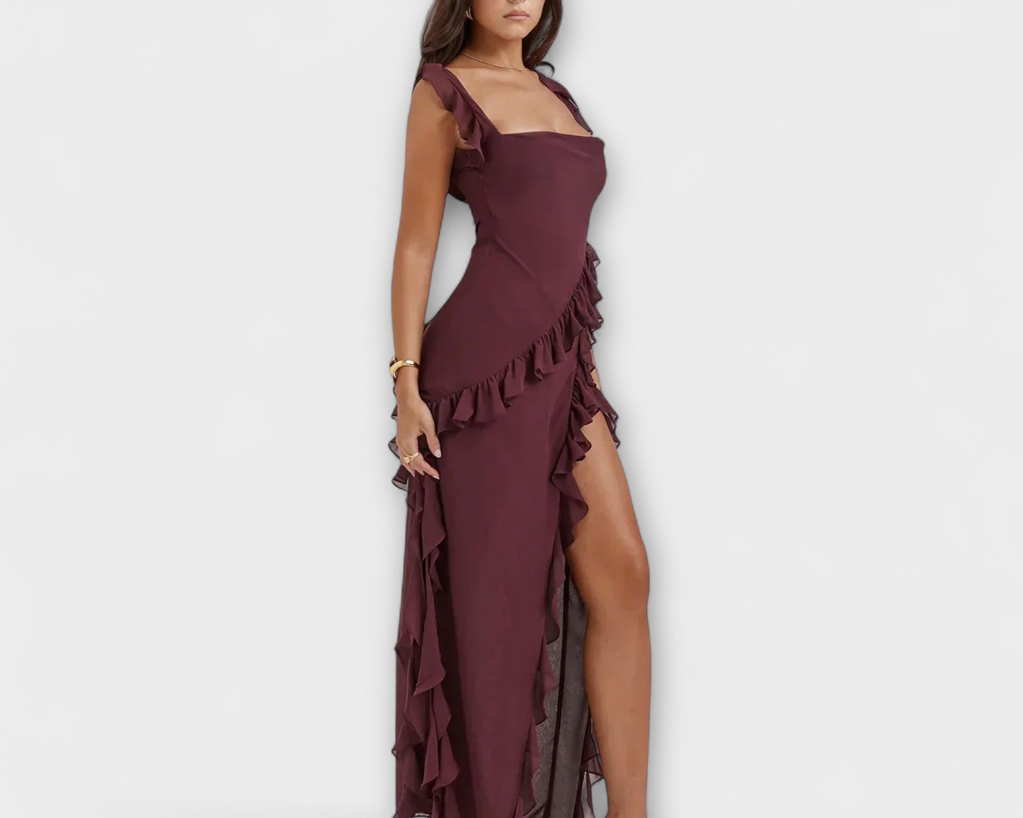 Lara - Stilvolles Maxikleid mit Schlitz