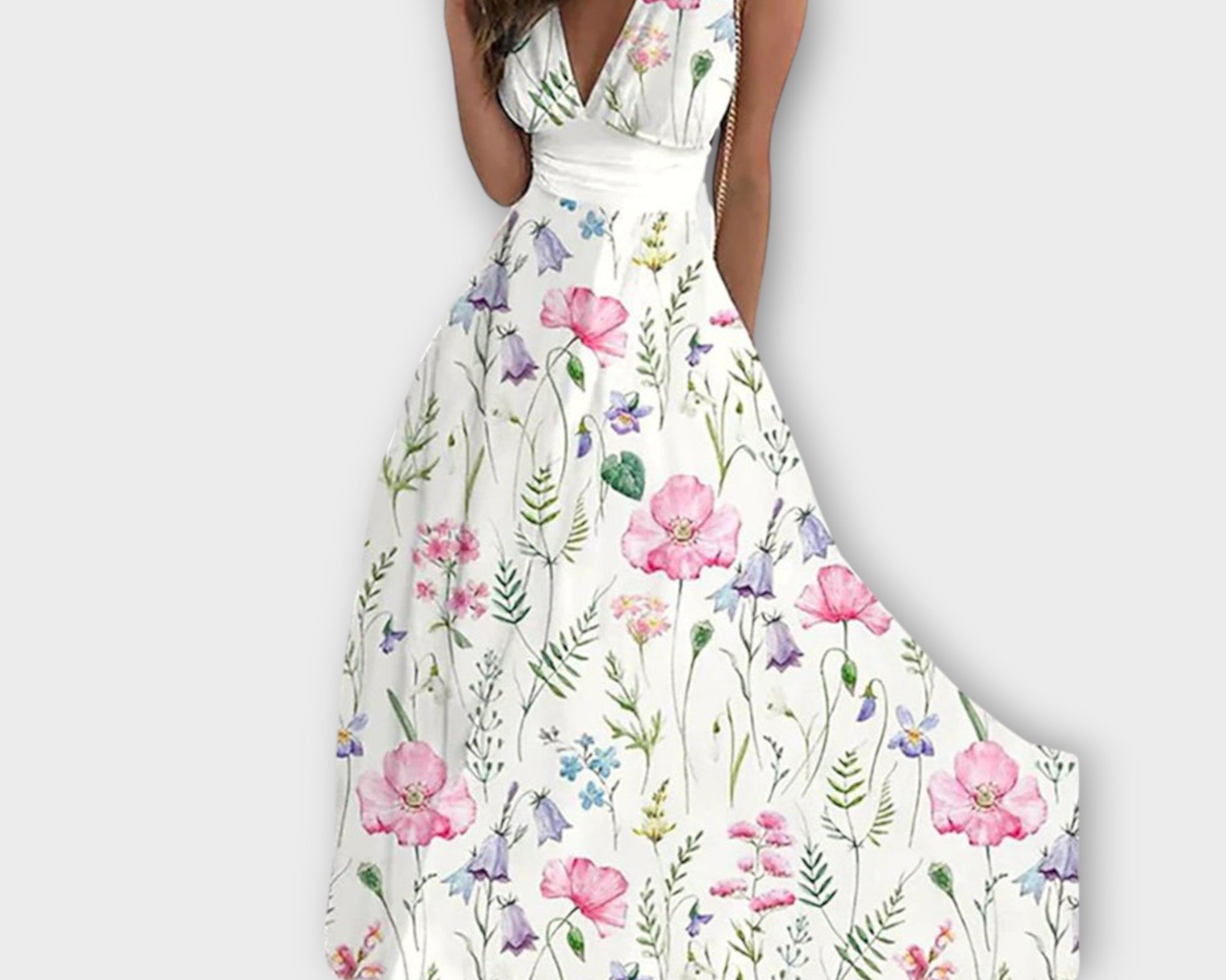Romy - Floral V-Neck Kleid
