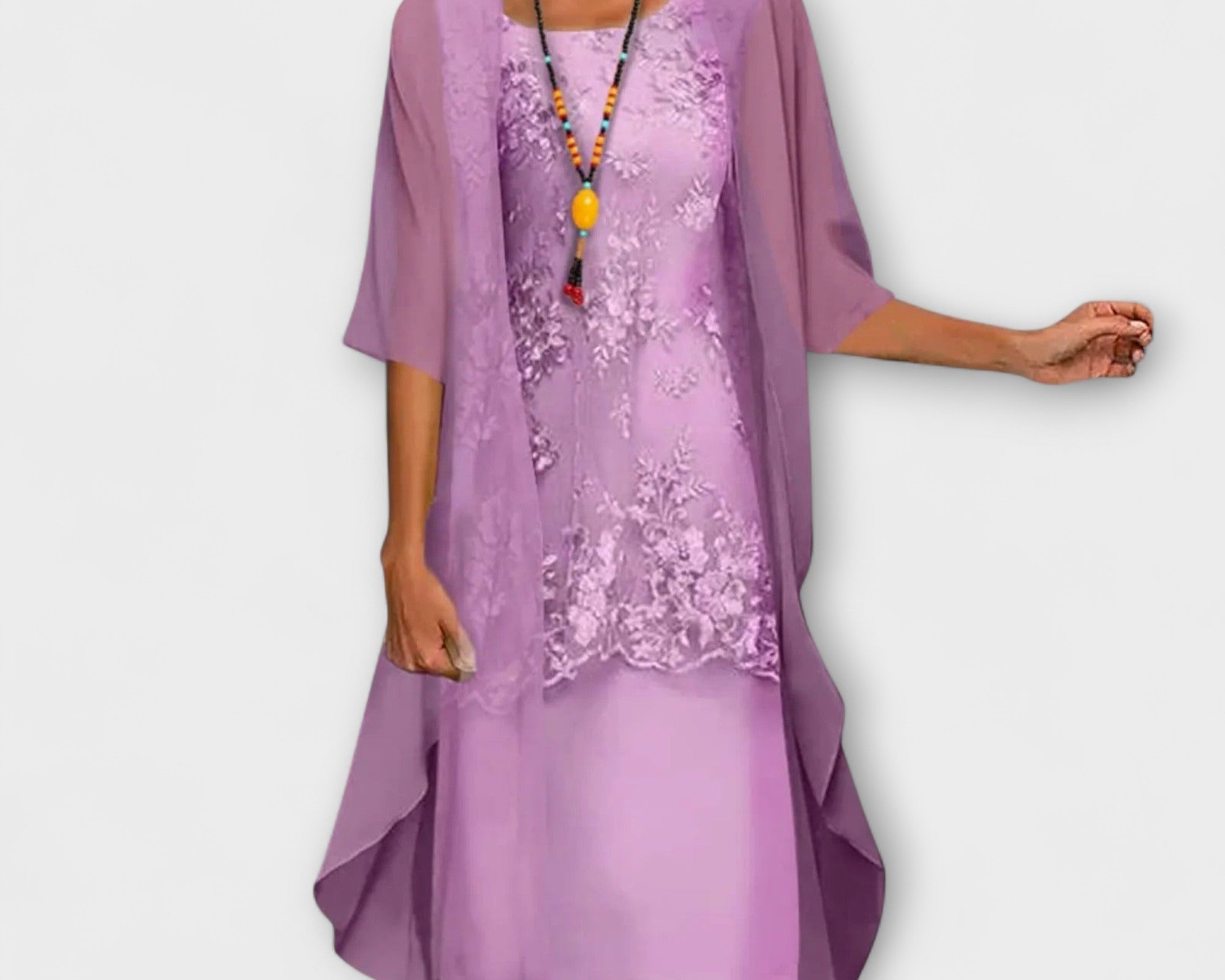 Danielle - Elegantes zweiteiliges Chiffonkleid